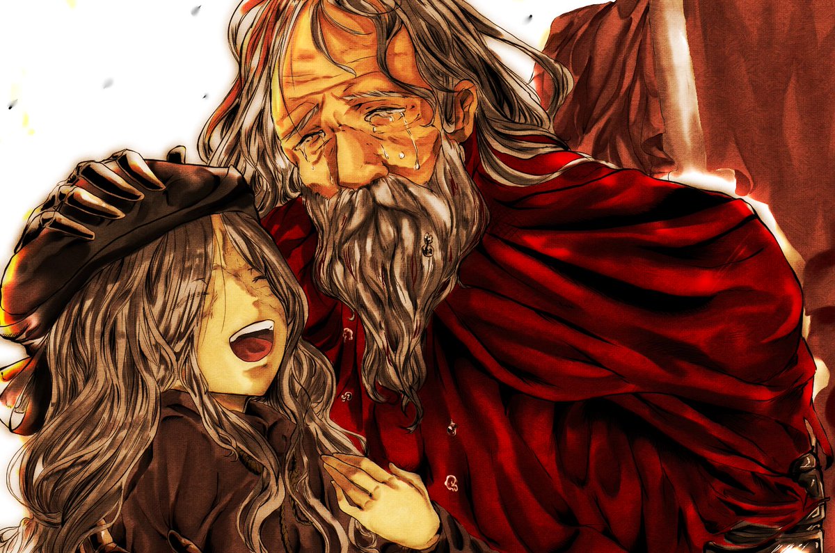 Darksouls3のゲール爺のイラスト進化録 厚塗りが凄く上達した気がするなあ 𝑁𝑜𝑠ℎ𝑖のイラスト