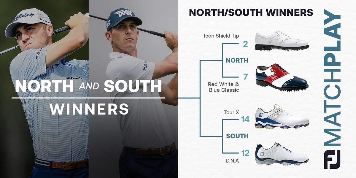 FootJoy's tweet photo. Lots of traditional styling to be found in the round of 8, although they’ll have to knock of the athletically styled powerhouses in ProSL and D.N.A to advance. ⁣
⁣
Round of 8 voting begins tomorrow on Instagram. #FJMatchPlay https://t.co/FzblzJ10zV
