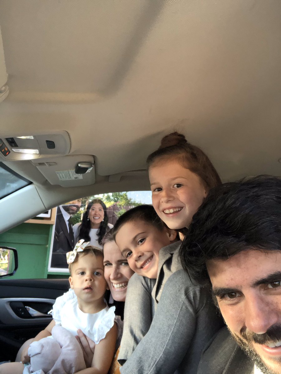 RMJanx's tweet photo. @johnkrasinski @somegoodnews Then we had a socially distant drive-thru photo booth reception! @motusred https://t.co/1UPmObQ5HU