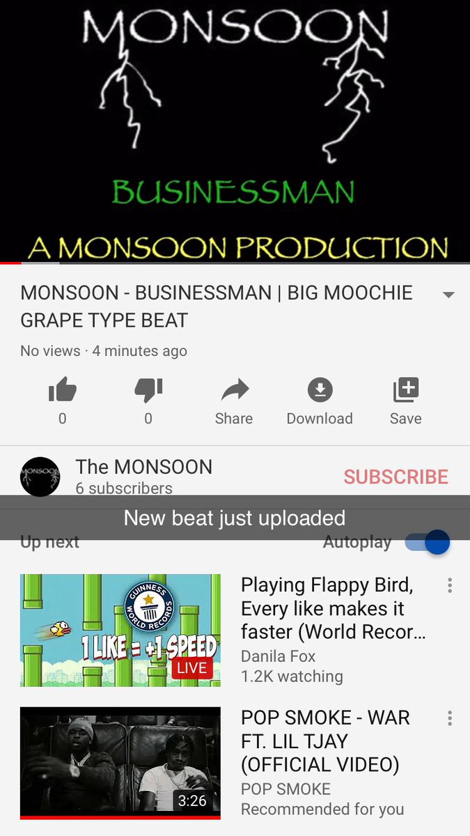 theMONSOON_'s tweet photo. New beat just posted BIG MOOCHIE GRAPE TYPE BEAT | MONSOON - BUSINESSMAN #bigmoochiegrape https://t.co/pUEuWKPNh3     #YoungDolph #jayfizzle #keyglock #brickwolfpack #bandplay #pre #paperrouteempire #memphis #atl #Atlanta #trap #rap #music #instrumental #typebeat #hiphop #2020 https://t.co/MX8GiTXUye