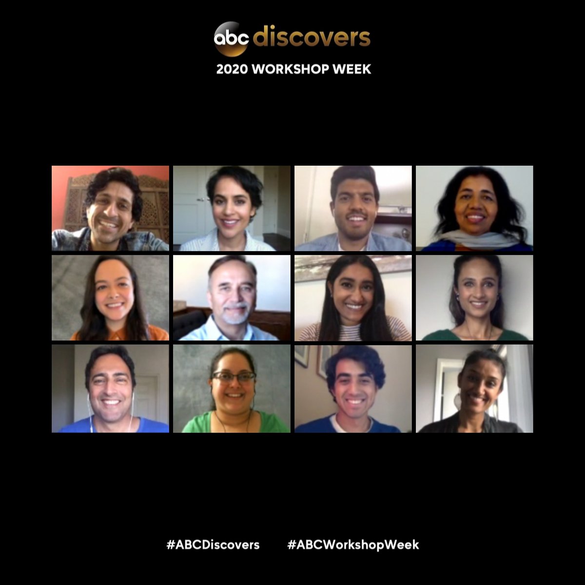ABC_Casting's tweet photo. Our 2020 ABC Discovers: Workshop Week in Los Angeles concludes with actors of SAMMA (South Asians in Media, Marketing and Entertainment Association). Thanks for joining remotely! #ABCDiscovers #ABCWorkshopWeek https://t.co/9G580GVLW4