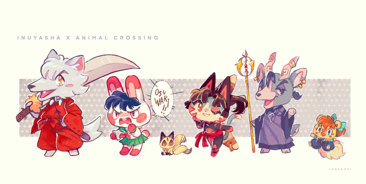 LenacchiArt's tweet photo. #Inuyasha x #ACNH 

I can’t believe I was working on this when more Inuyasha content was announced! This is my lucky day, I’m so happy! https://t.co/myDvrPrGu8