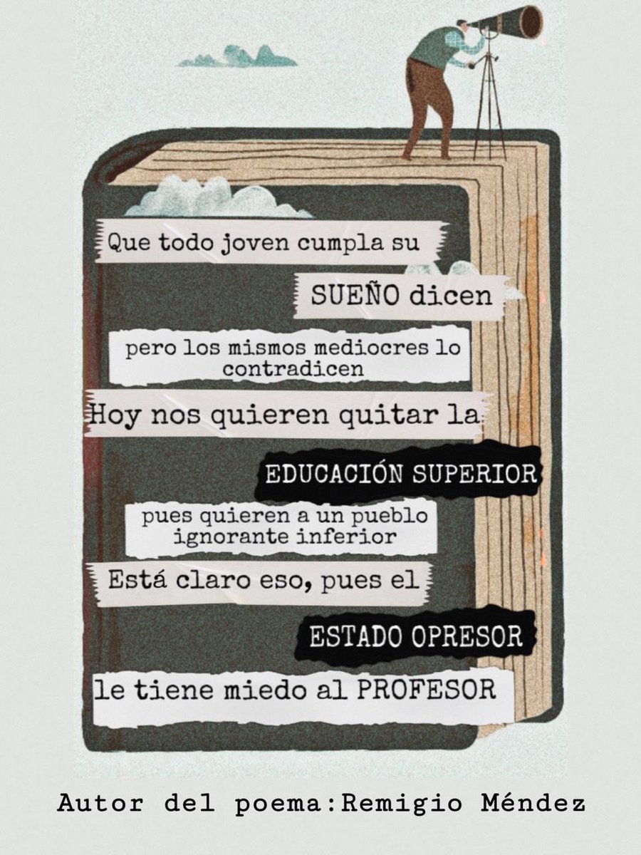 LizCorCamp's tweet photo. #NoAlRecortePresupuestario 
#NoTeMetasConMiUnae
#QuelaUnoPaguelaCRISIS 
#UNAE 
#noaLReCoRTe
Autor: Remigio Méndez
UNAE https://t.co/tlUalsSo9m