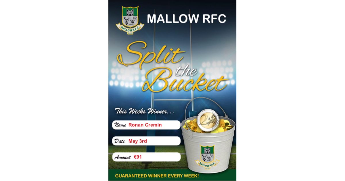 MallowRFC's tweet photo. MRFC Split The Bucket Online - Results
#STB #Fundraising #OneClub #WeAreMallow #OnlineDraw #PleaseSupport
https://t.co/Bs9GcxhzUe https://t.co/b4fIM56Mxc