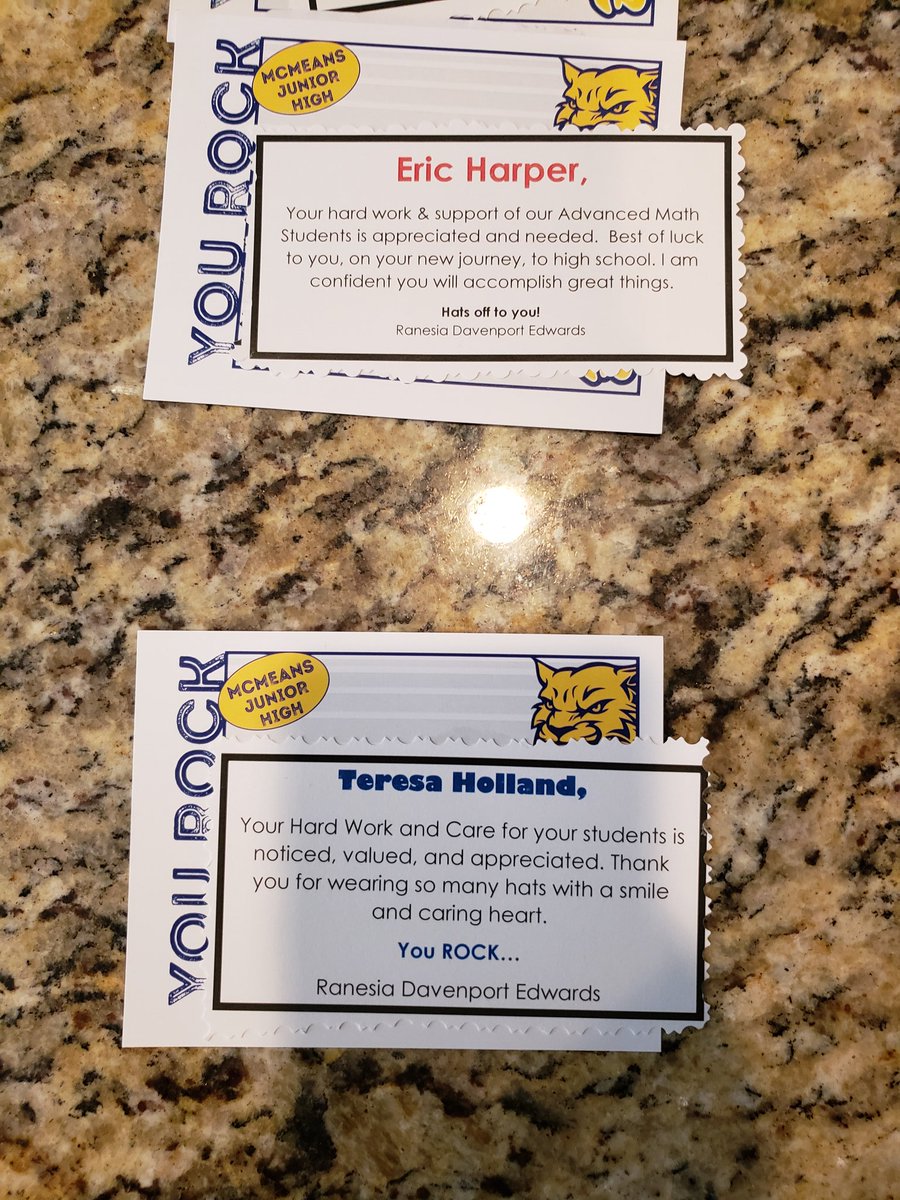 RANESIAEDWARDS's tweet image. Love THIS! I write Positive Post Cards &amp;amp; Place them on Bulletin Board in Main Hallway.. This year, I wrote 85 Cards so far to celebrate the work of ALL staff. Words Matter, are needed, &amp;amp; valued....
#katyisd
#deepkindess
#PrincipalProject
# Words Matter