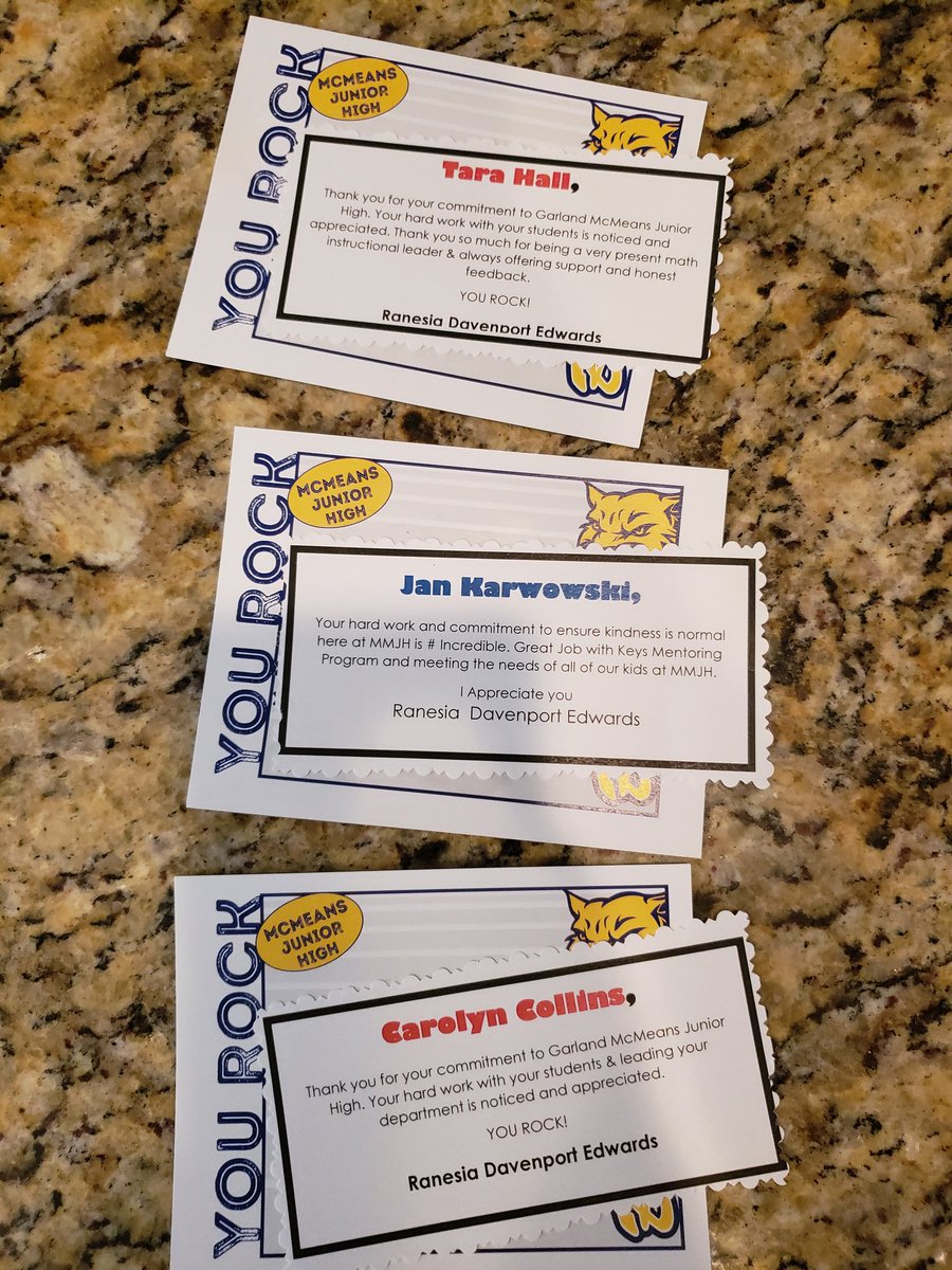 RANESIAEDWARDS's tweet image. Love THIS! I write Positive Post Cards &amp;amp; Place them on Bulletin Board in Main Hallway.. This year, I wrote 85 Cards so far to celebrate the work of ALL staff. Words Matter, are needed, &amp;amp; valued....
#katyisd
#deepkindess
#PrincipalProject
# Words Matter