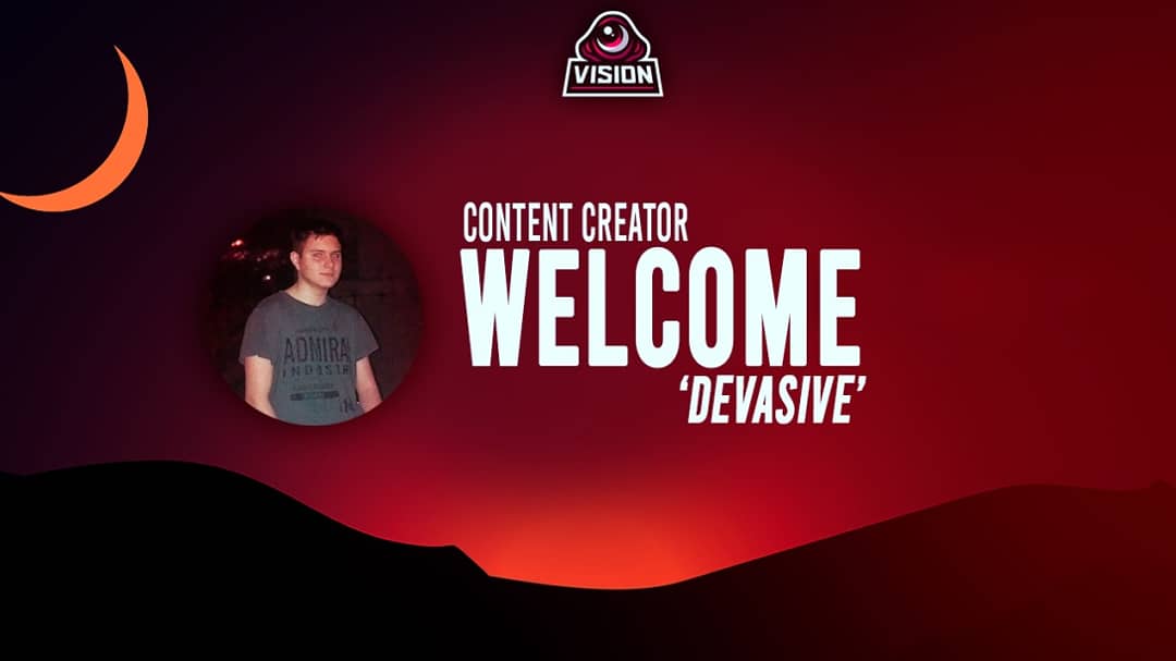 visionesports8's tweet photo. Welcome our newest content creator @devasivee
#VisionFAM #VisionUP https://t.co/f9Q5qifFaQ