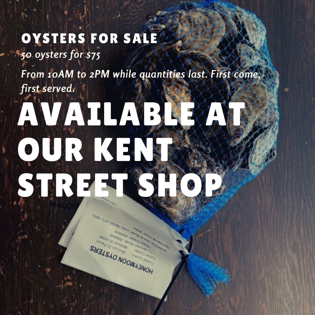 Oysters for sale tomorrow! A great gift for moms, or yourself. <a href="/TheWhalesbone/">The Whalesbone Group</a>