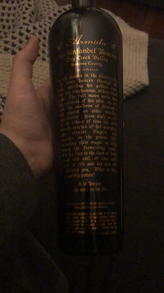 Did you know that wine can be vegan or not? I just want to drink a nice glass of wine but now I have to worry about dairy here too. Hey <a href="/ArmidaWinery/">Armida Winery</a>, is Poizin vegan? I’d love to enjoy this