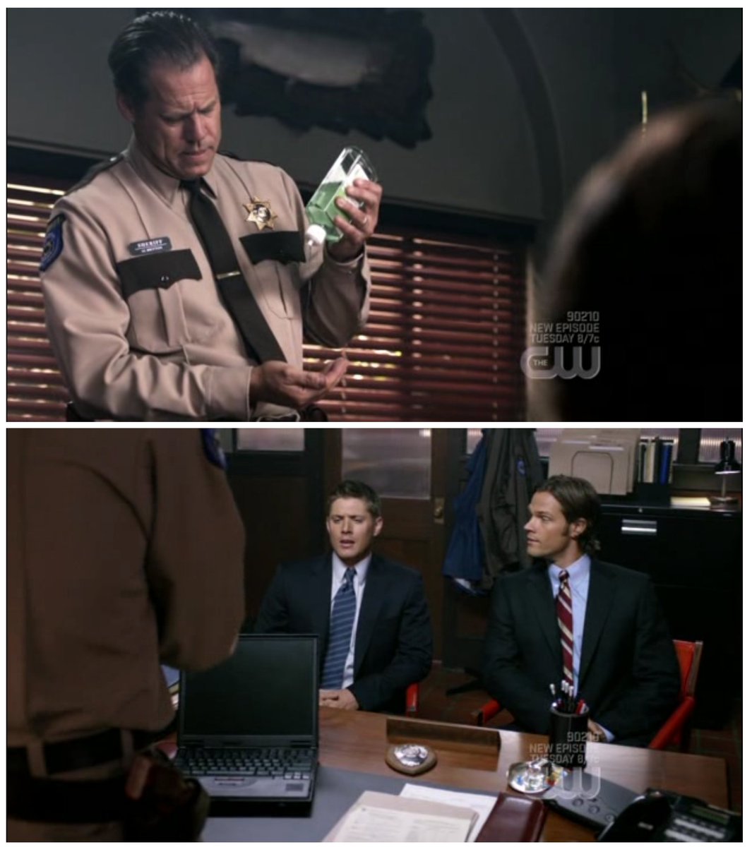 javocjovian's tweet photo. Suddenly officer crazy isn't looking so crazy 😂
#supernatural #quarantinerewatch #COVID19 https://t.co/MGUUFS9zsD