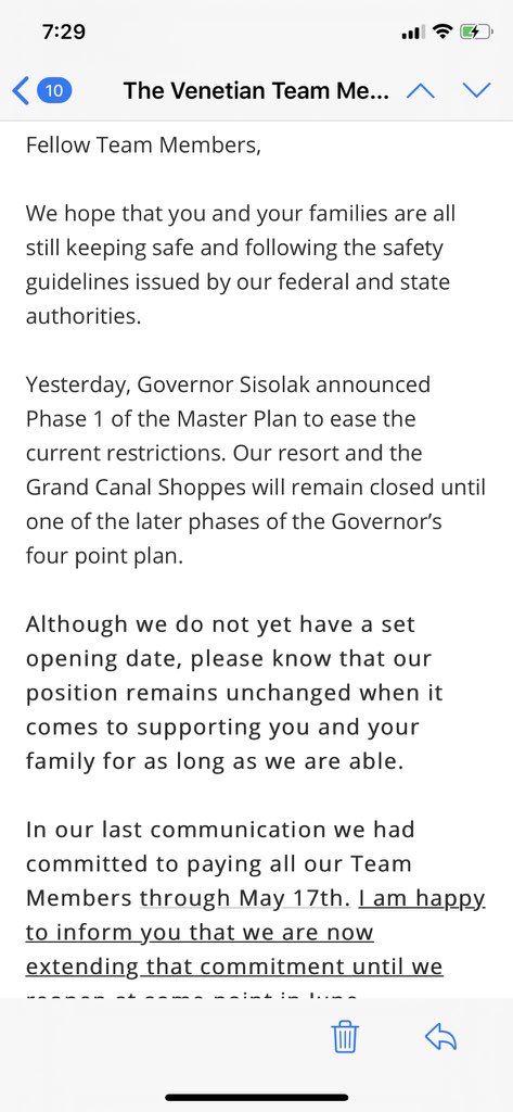 Vital Vegas on Twitter: "Venetian's in for June. Bonus: Kicking ass for  their employees. https://t.co/6WgC6kOlLg" / Twitter