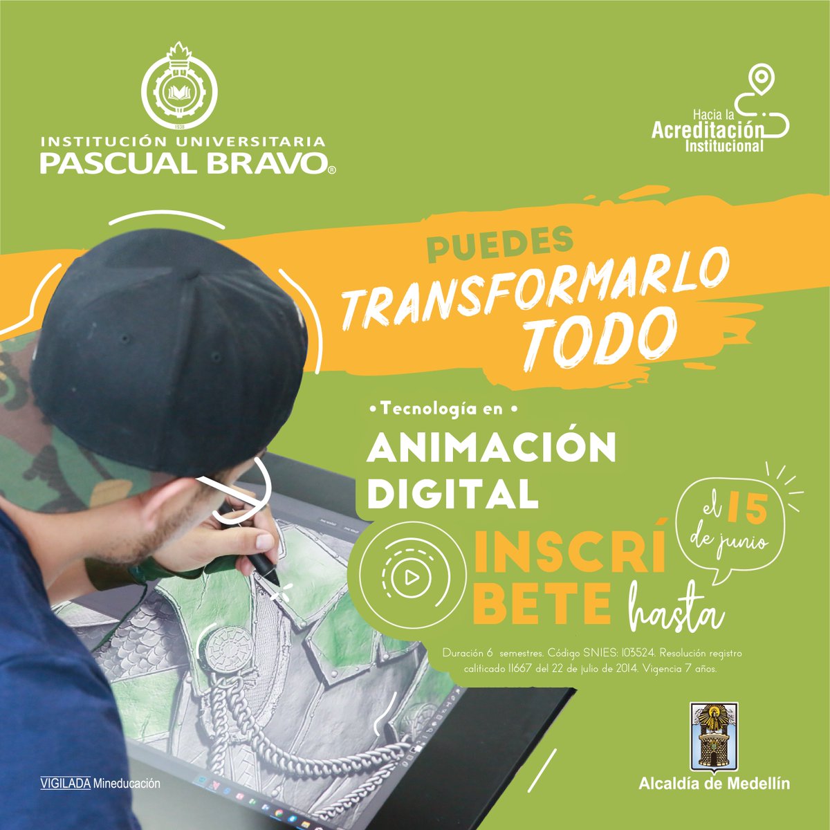 IUPascualBravo's tweet photo. Continúa con nosotros fortaleciendo tu potencia 🔝🔝
Inscripciones abiertas 👉👉 https://t.co/UdVfgozUoK.
#programastecnologicos #programasacademicos #educacionsuperior #educacioncalidad #inscripcionesabiertas #puedestransformarlotodo https://t.co/Nwtijoph11