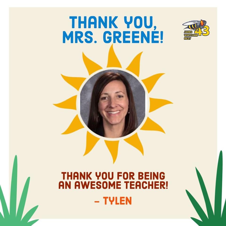JWRiley43's tweet photo. A couple of our students and families recognized our AMAZING JWR Teachers! 💛💙

#HornetsPride #HornetTeachers #TeachersAppreciationWeek

@IPSSchools https://t.co/2QWl8CIOGl