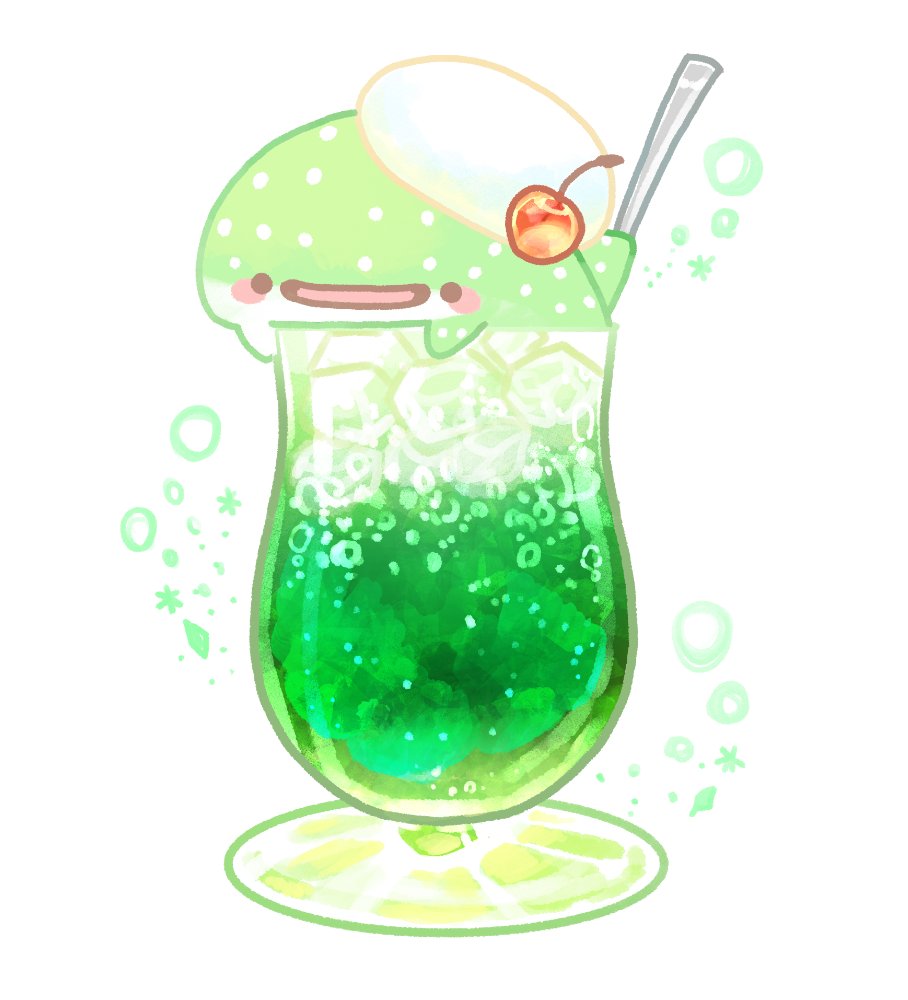 「#アイスクリームの日
クリームメロンソーダじんべえざめ 」|湊谷 鈴🥝絵本クラファン中🌸イラストのお仕事受付中のイラスト