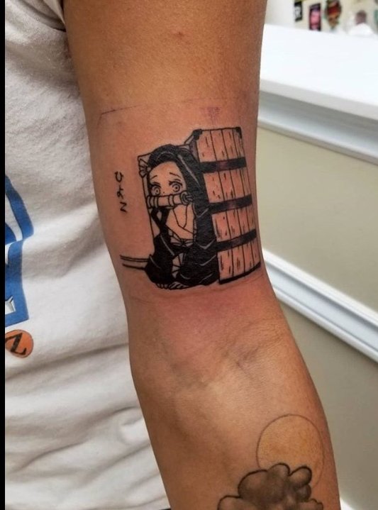 HankTheTankMan's tweet photo. Been a minute twitter Fam, here a little tatty update I got while back with a friend. #NezukoKamado #DemonSlayer #kimetsunoyaiba #anime #waifu https://t.co/tiKKR7PeJw