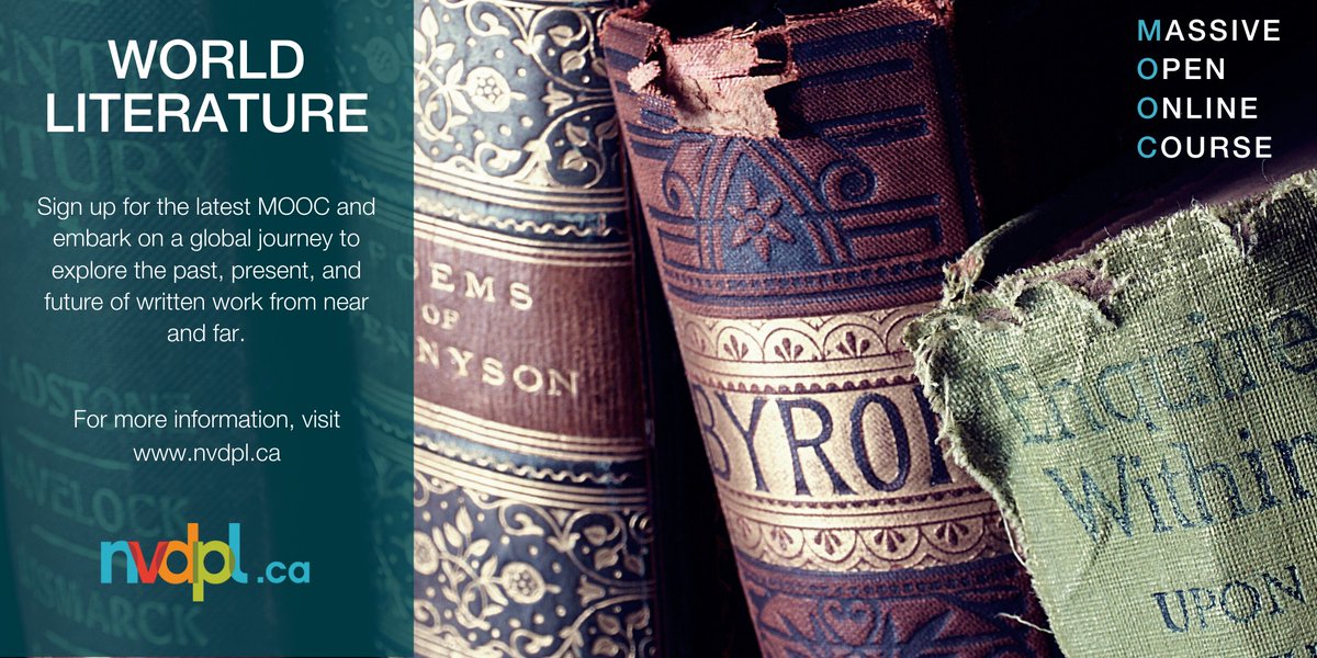nvdpl's tweet photo. Take a literary trip across the world in the latest MOOC as you learn about written works from various time periods, cultures, and genres from Harvard University faculty. Details and registration at https://t.co/mssoi4fZAZ https://t.co/83nkzanXZk