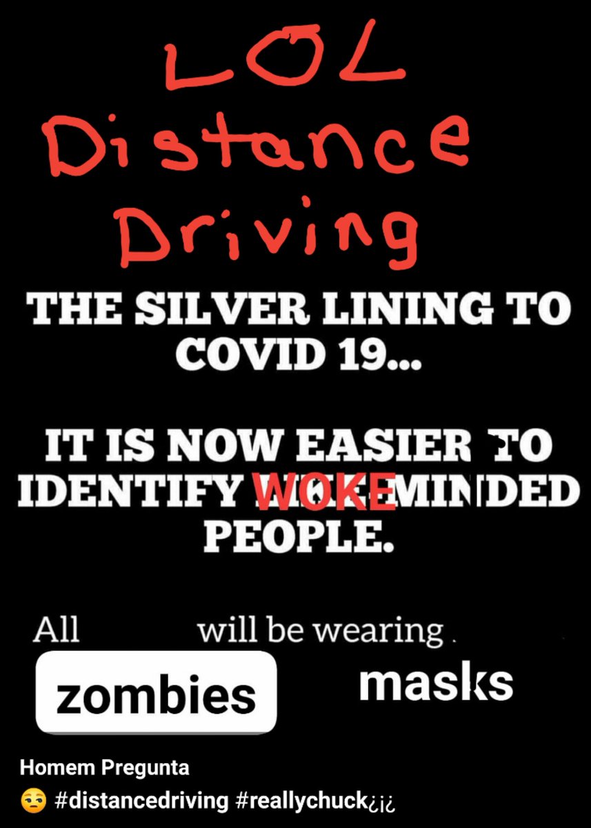so now there's 😂
😒#distancedriving i am literally living and witnessing Orwell's hellish totalitarian fascist 1984 manifest itself in these daze of days... smh