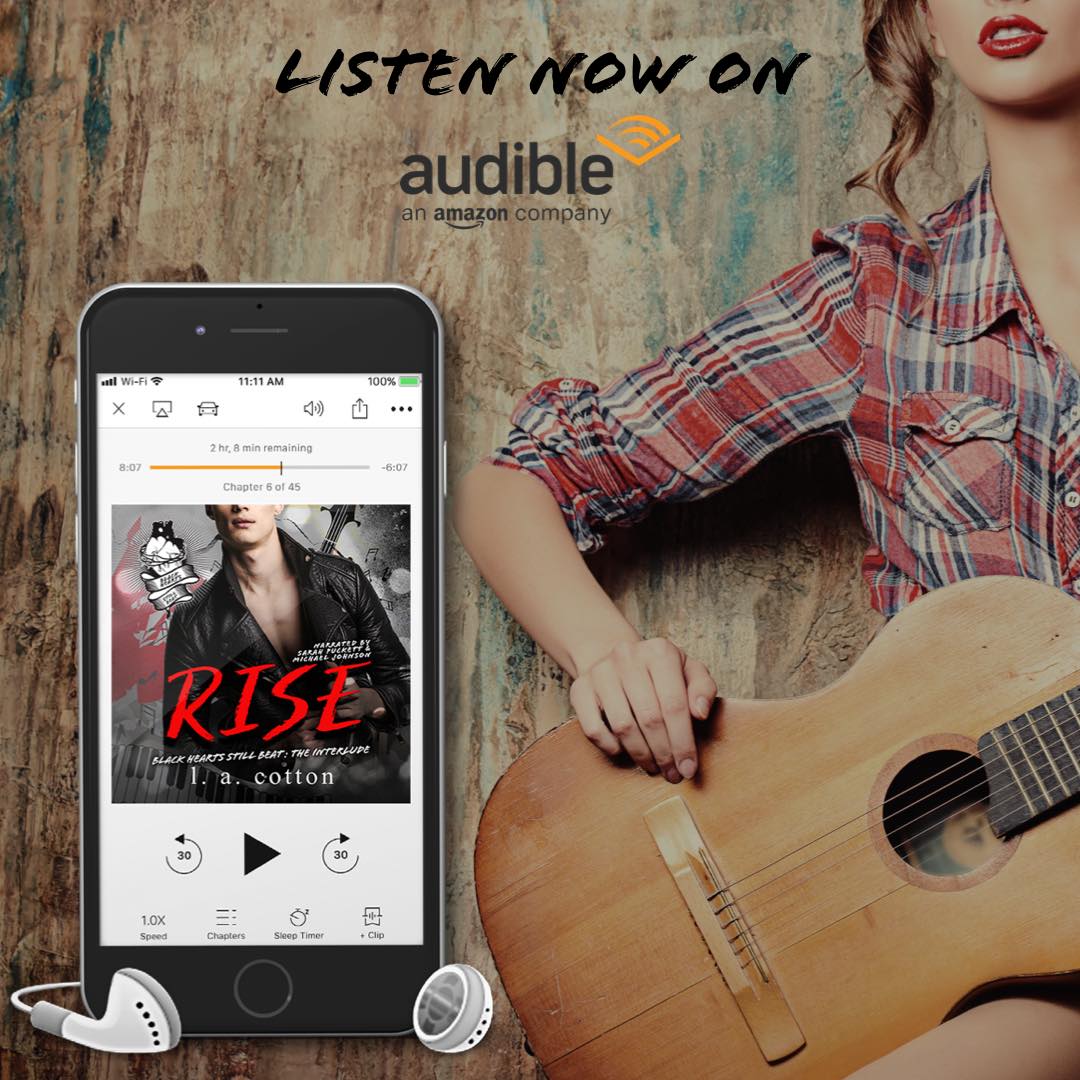 Rise: The Interlude By L.A. Cotton
Narrated by Sarah Puckett and Michael Norman Johnson
Audible US 🎧 bit.ly/RiseAudioUS
Audible UK 🎧 bit.ly/RiseAudioUK
#NewRelease #NowLive #ReleaseBlitz #RiseAudioTour #LACotton #SarahPuckett #MichaelNormanJohnson #AudiobookObsession