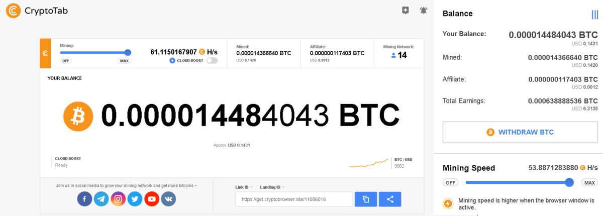 JHinTH2020's tweet photo. ราคา #BITCOIN เวลานี้ มันช่างสวยงามจริงๆ
ขุดได้ 0.00063888 BTC. ก็ $ 6.3 USD. พอดี "ราคาดี"
"#ต้องการนักขุดหน้าใหม่"
ขุดผ่าน "CryptoTab Browser"
สัญญาขุด "CryptoTab Browser Pro"
ฉันซื้อ ฿ 41 บาท/BTH.-
เริ่มรับ 10 Satoshi ทุกๆ 10 นาที

👇เริ่มต้นการขดคลิก👇
https://t.co/z5QwchDBtN https://t.co/ErrzXYszGU