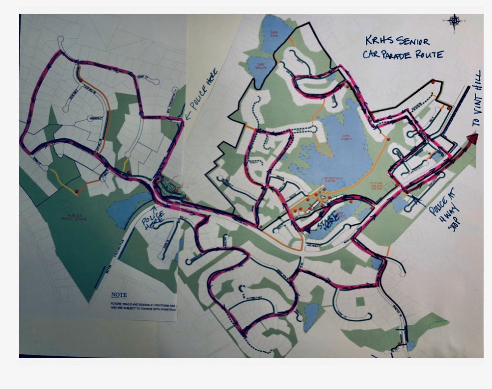 rlg1004's tweet photo. **Please Retweet**

Attached is the flyer and parade route for the KR HS Seniors Parade. Please share with any Senior that would like to participate AND share so that we have as much community participation as possible cheering on these deserving kids!!! 🎓🎓 @KettleRunNews https://t.co/ejPQ5yMz3d
