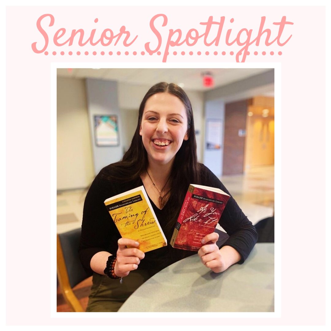 Its Senior Spotlight Week! Emily is the Social Media Director of Hc Framingham, an English major, and loves Shakespeare!