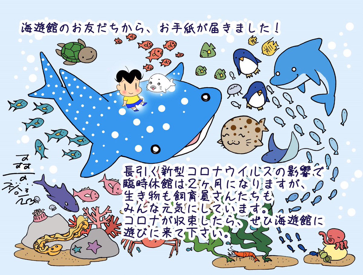 無料ダウンロード 簡単 海 遊館 イラスト