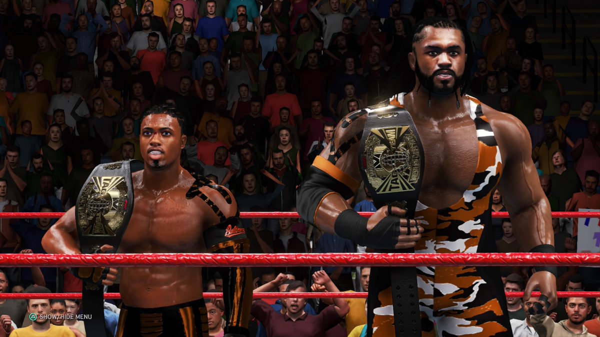 GorillaCruzRWF's tweet photo. New RWF Tag Team Champions Charm City Kings #RWF20 #RWF #Efed #PS4share https://t.co/Jg2n3bUlVr