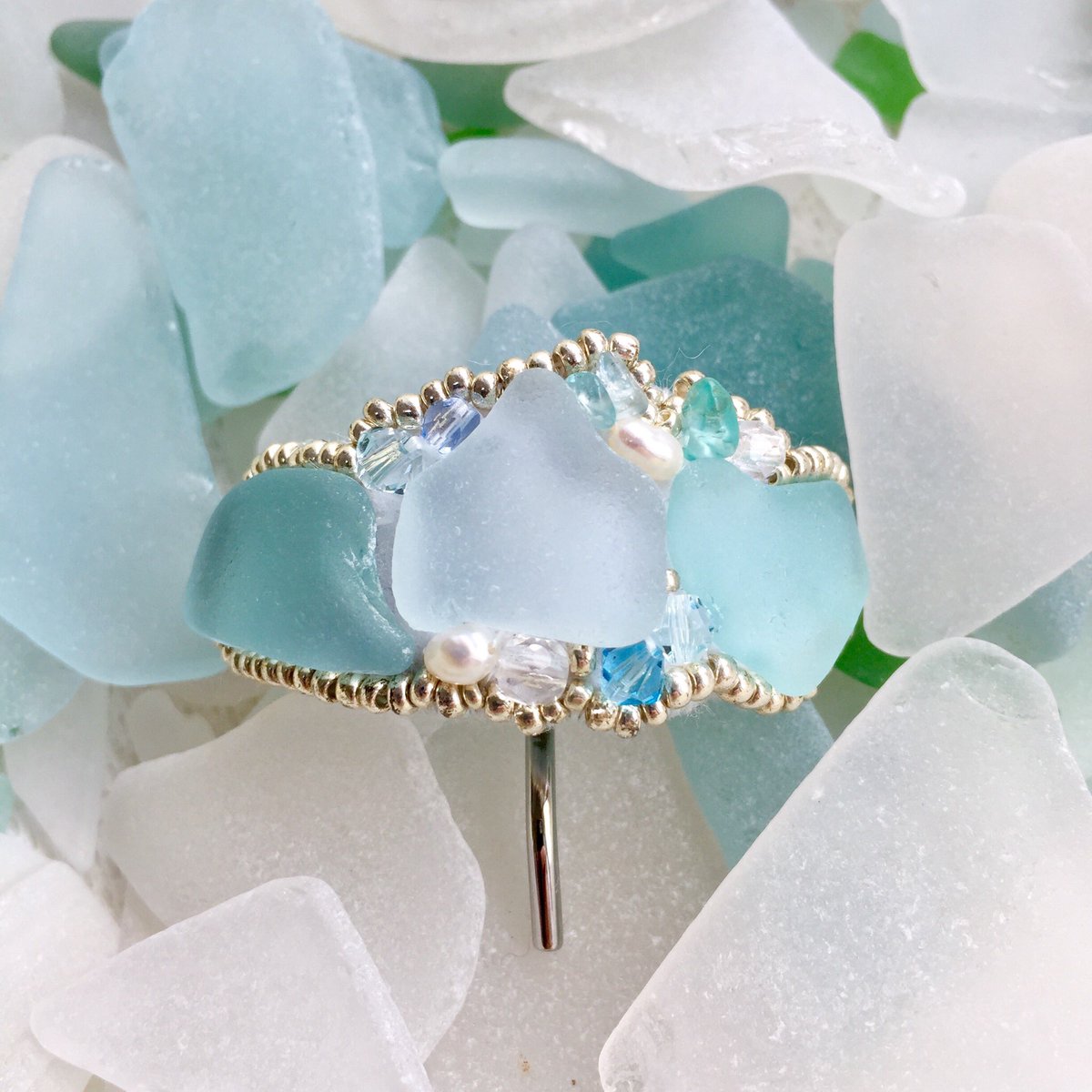 海のサチ シーグラス 貝殻アクセサリー 9 11 土 博物ふぇす Ar Twitter 青で繋がるみんなの輪 ステキなタグに便乗させていただきます 海で見つけたシーグラスや貝殻を アクセサリーに生まれ変わらせています 皆さんの青のツイートに癒され中 海のサチ