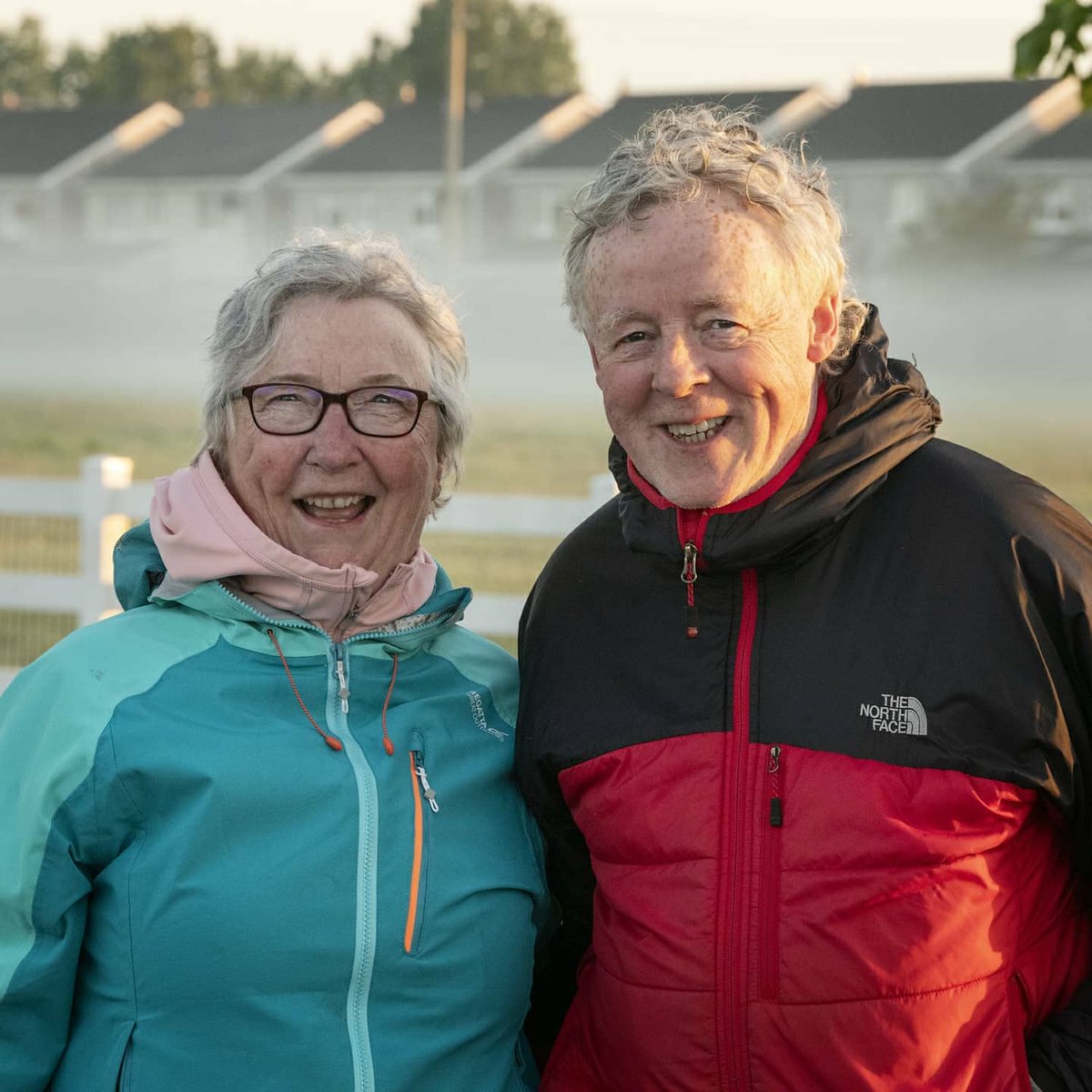 Went for an early walk today and captured this image of a couple together at sunrise this morning. @darknessintolight2020 
I happened to meet them later -  Vincent and Mary Walsh from Naas. Such lovely people! ❤
#DIL2020 #darknessintolight #electricireland #pietahouse #naas