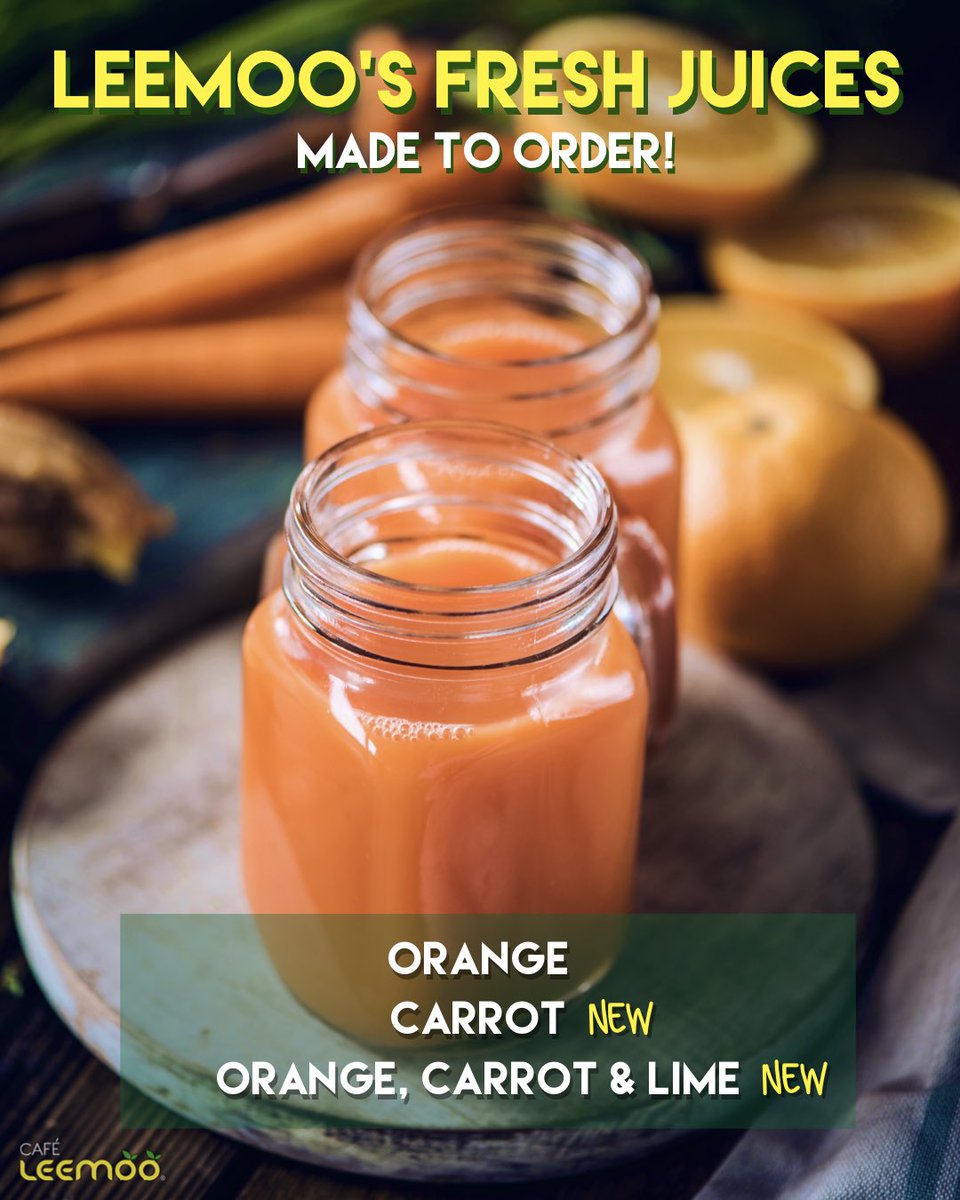 Ready for a fresh, juicy start to the day? 🍊🥕🍋➡️🥤
Now available for collection and Deliveroo!

#CafeLeemoo #Deliveroo #Fresh #Juice #Healthy #Breakfast #Brunch #Coffee #Ealing