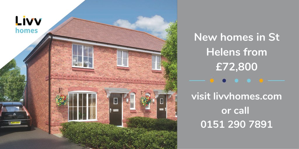 Livv_Homes's tweet photo. Have you seen our new homes in St Helens? 🏡 We have beautiful 3 bedroom homes available with shared ownership from £72,800 for a 45% share. Find out more about #sharedownership today https://t.co/m3yJkbRCYI https://t.co/c9kXCYsdNR