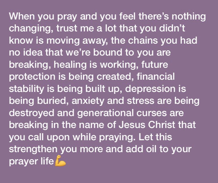 murungiphiona12's tweet photo. Pray without ceasing even when you don’t see or feel any change💪💪 https://t.co/OOMnywqEem