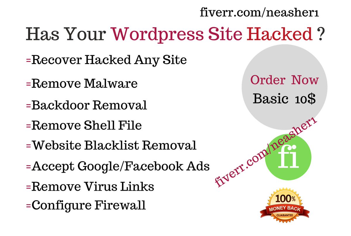 neashersec's tweet image. I will clean malware from any hacked website within 24 hours
fiverr.com/share/K3xyvV

Clean Malware from server or single website
 Fix Hacked Wordpress Website
Accept Google Ads
Any Blacklist Removal

#malware #malware_remove #clean_malware #WordPress