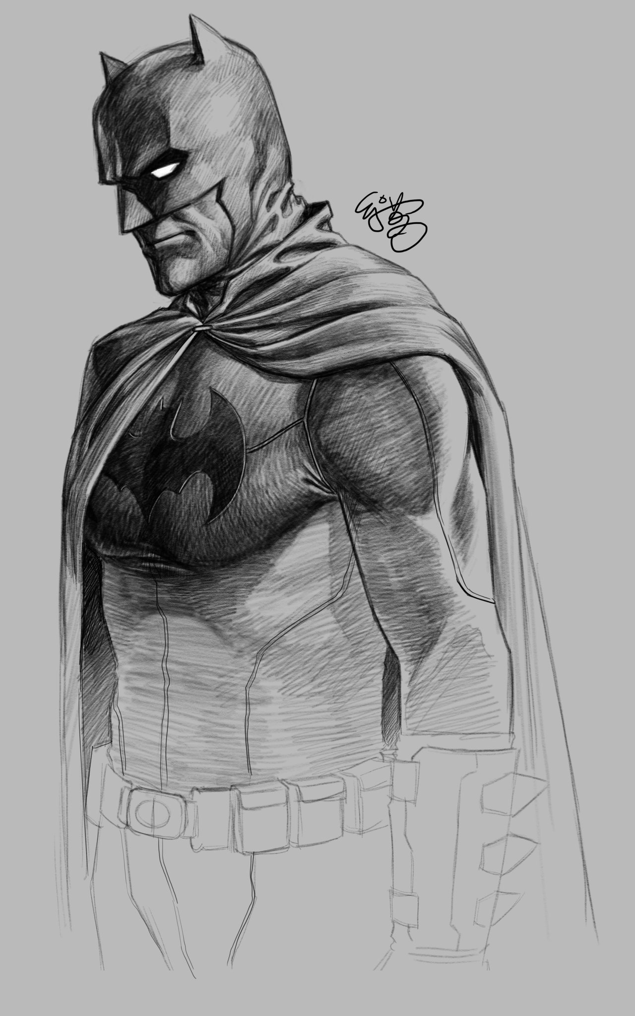 batman pencil drawing