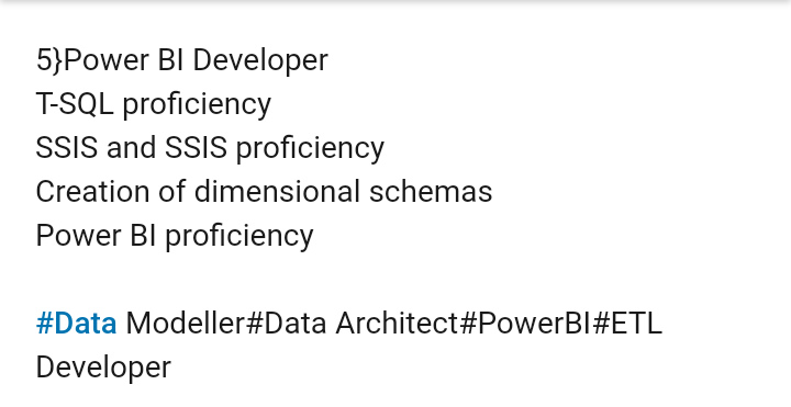 ZeeGcagca's tweet photo. All positions can be based in Cape Town or Johannesburg &amp; will work from home.This is for a Digital Tech company in Joburg. Email CVs: terrym@bedifferent.co.za

#DataModeller #Data #PowerBI #ETLDeveloper #Architect https://t.co/QXtcMmwruH