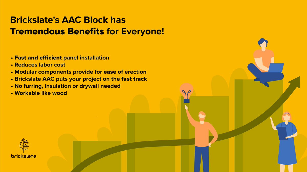 BrickslateIN's tweet photo. Who does not desire for a safer & strong built house ?? Houses built using #Brickslate AAC Blocks have many characteristics that are not found in the houses made with normal clay bricks! These are the benefits... https://t.co/sb0ZQ880ih