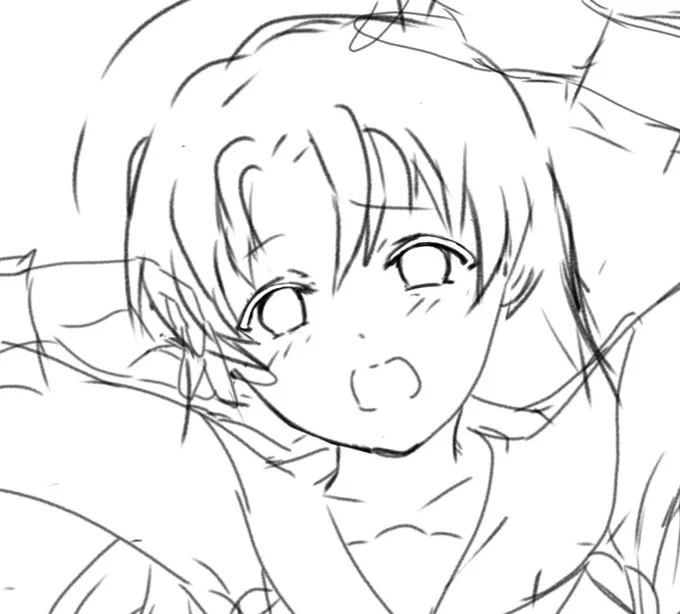 衣装が同じという事は、差分でHANABI団全員描けるという大発見 