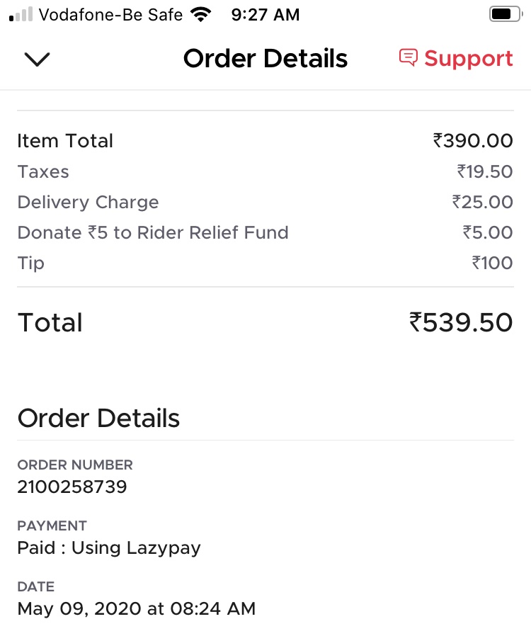 FromAKumar's tweet photo. @zomatocare @Zomato Hello, I wish 2 know how tips given by custr r passed on 2 riders. Here is my concern - I placed an order &amp; the rider didn’t recv the tip immdly. I was informed that tips r transferred with salry by the cust care. That’s not correct! https://t.co/VIVBGcwBqn