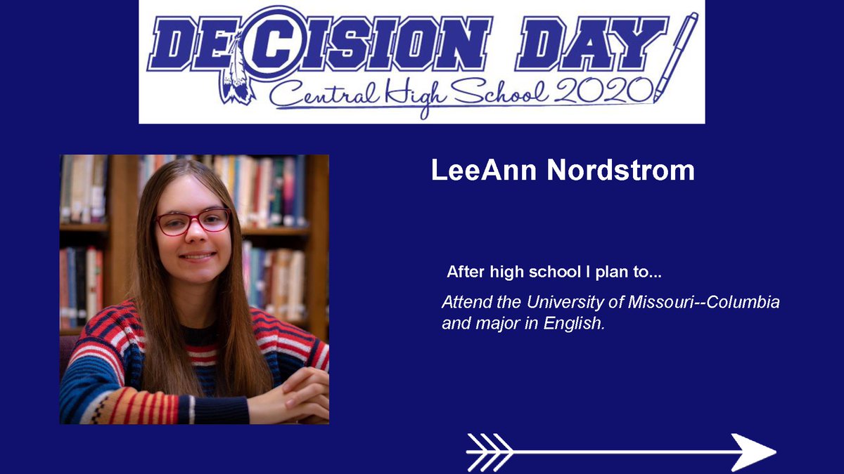 We are so proud of our Class of 2020 Seniors! We'll be posting a handful of CHS Seniors each day who participated in Decision Day 2020.