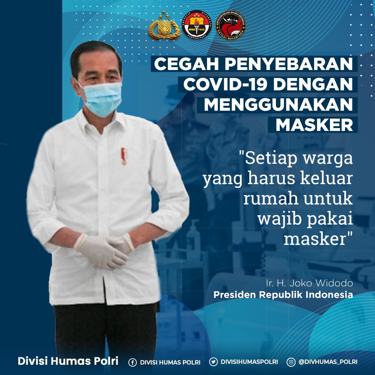 Retno51129529's tweet photo. #PartisipasiCegahCovid19 selalu gunakan masker https://t.co/Whd8fOaiyM