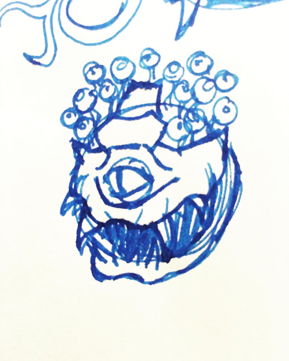 _adam_designs's tweet photo. It’s all in the eye of the beholder. Just a few quick design sketches of a beholder for a piece I am working on for a friend. #DnD #sketchbook https://t.co/GombX6FDa8