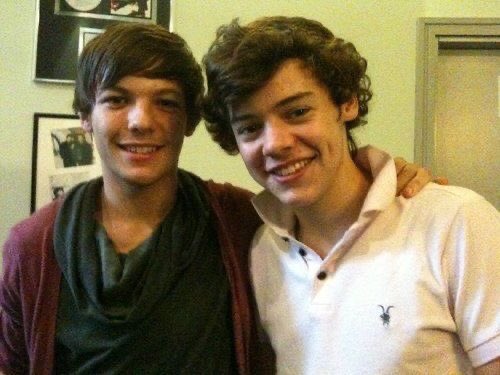 louis asked harry for a picture because he knew he would become famous one day :) number one fan since day one