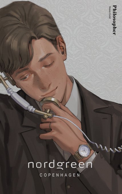 「closed eyes talking on phone」 illustration images(Latest)