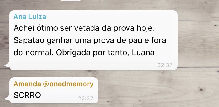 BBBTwist's tweet photo. A @RealityDiwa deixou um recadinho para a sua “amiga” @Luuanexx #bbbtwist https://t.co/YD6SYe0pPC