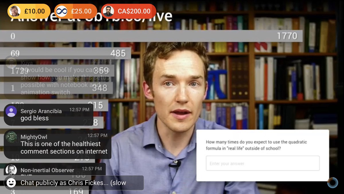 fickdog's tweet image. @3blue1brown  I love how every time you put up a poll 2 your audience to type a numerical answer one of the top picks is 69 😂🤣 and you act like it’s just an interesting number. #lockdownmaths