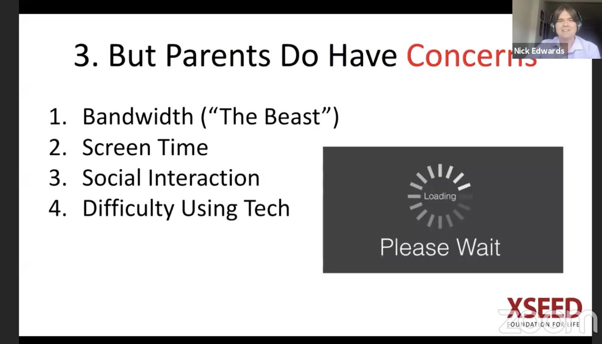 However, parents are concerned about bandwidth, social interaction, and screentime. Need to remember that all screentime is not created equal  #onlinelearning  #COVID19  @XSEEDEd