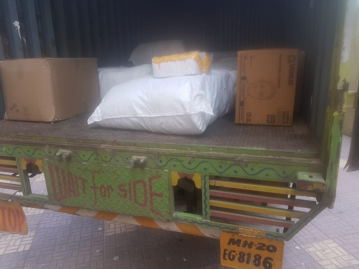 under initiative of <a href="/VITspeaks/">VIT</a> the team of <a href="/CitizenT4ce/">Citizens' Task Force</a> has sent  to following hospitals

Aurangabad Civil Hospital
300 PPE  
300 N95
4000 3ply masks
50 cans of Sanitizers

Beed Civil Hospital
100 PPE for Ambejogai 
100 N95

Latur Civil Hospital
100 PPE 
100 N95

<a href="/anjali_damania/">Mrs Anjali Damania</a>