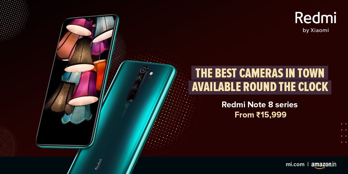 RedmiIndia's tweet photo. Announcement! #RedmiNote8series phones are now available on sale on https://t.co/cwYEXdVQIo or @amazonIN.

RT if you are buying one. 

*Delivery only in green and orange zone. https://t.co/GEsu1Ih8Ou