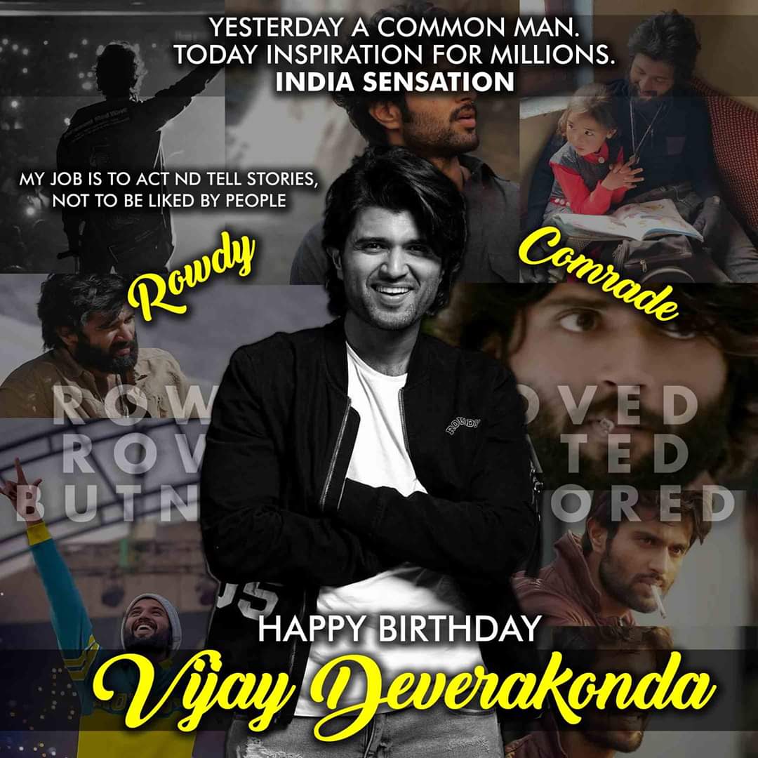 Dinesh_Bunny14's tweet photo. HBD Rowdy Bhai @TheDeverakonda ..
#VijayDeverakonda #HBDVijayDeverakonda #Rowdy #VijayDevarakonda #VDBdayTrendToday https://t.co/W0C8d9fWAF