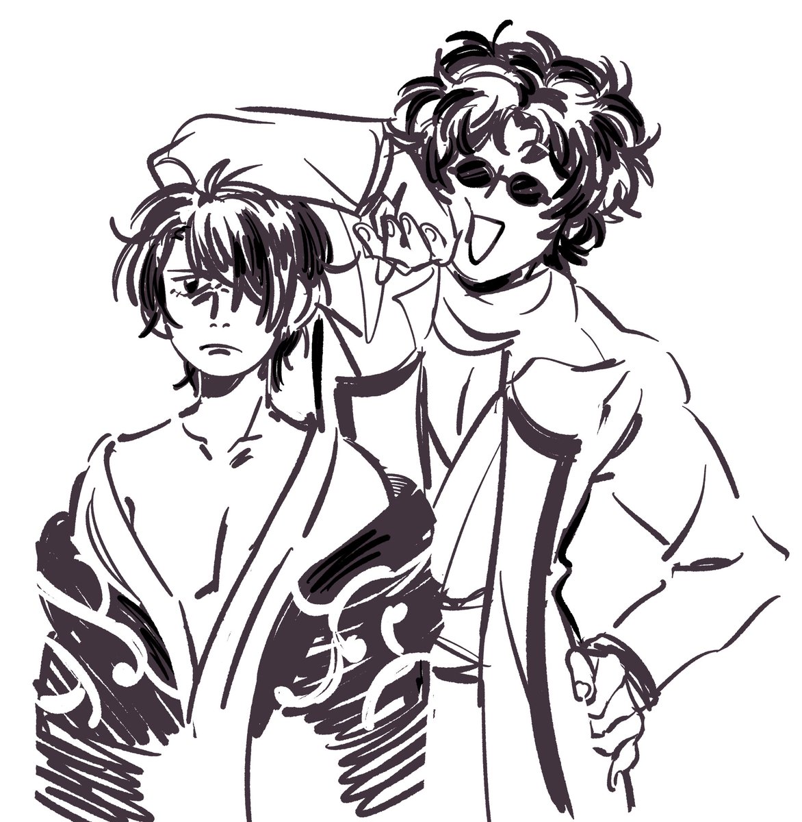 love the idea of takasugi begrudgingly tolerating sakamoto using him as an arm rest but absolutely snapping when gintoki does it 